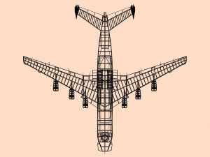 Antonov An-225 Cargo Aircraft Solid Assembly Model 3D Model