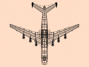 Antonov An-225 Cargo Aircraft Solid Assembly Model 3D Model