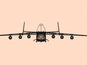 Antonov An-225 Cargo Aircraft Solid Assembly Model 3D Model