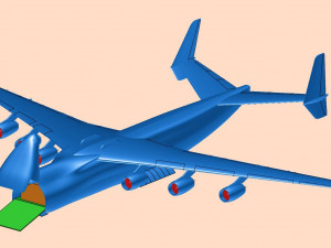 Antonov An-225 Cargo Aircraft Solid Assembly Model 3D Model