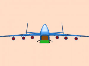 Antonov An-225 Cargo Aircraft Solid Assembly Model 3D Model