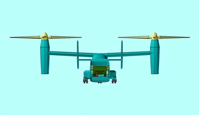 V-22 Osprey Solid Assembly Model 3Dモデル .c4d .max .obj .3ds .fbx .stl .blend 