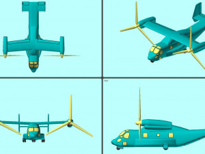 V-22 Osprey Solid Assembly Model 3Dモデル
