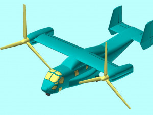 V-22 Osprey Solid Assembly Model 3Dモデル