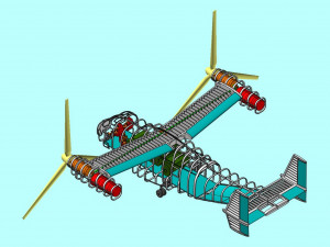 V-22 Osprey Solid Assembly Model 3Dモデル