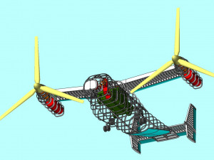V-22 Osprey Solid Assembly Model 3Dモデル
