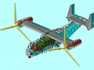 V-22 Osprey Solid Assembly Model 3Dモデル