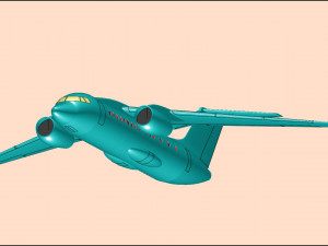 Antonov An-148 Aircraft Solid Assembly Model 3D Model