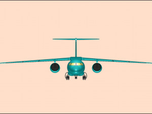 Antonov An-148 Aircraft Solid Assembly Model 3D Model
