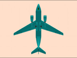 Antonov An-148 Aircraft Solid Assembly Model 3D Model