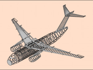 Antonov An-148 Aircraft Solid Assembly Model 3D Model