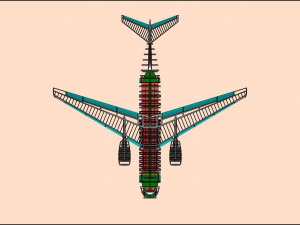 Antonov An-148 Aircraft Solid Assembly Model 3D Model
