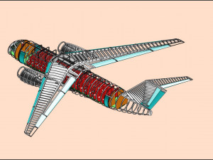 Antonov An-148 Aircraft Solid Assembly Model 3D Model