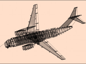 Antonov An-148 Aircraft Solid Assembly Model 3D Model