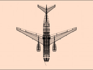 Antonov An-148 Aircraft Solid Assembly Model 3D Model