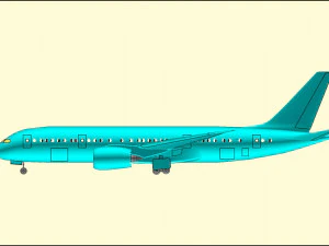 Boeing 787-800 Dreamliner Solid Assembly Model 3D Model