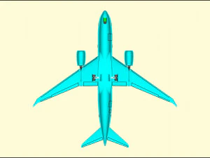 Boeing 787-800 Dreamliner Solid Assembly Model 3D Model