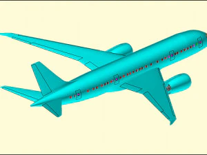 Boeing 787-800 Dreamliner Solid Assembly Model 3D Model