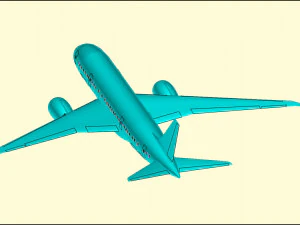 Boeing 787-800 Dreamliner Solid Assembly Model 3D Model