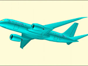 Boeing 787-800 Dreamliner Solid Assembly Model 3D Model