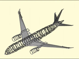 Boeing 787-800 Dreamliner Solid Assembly Model 3D Model