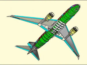 Boeing 787-800 Dreamliner Solid Assembly Model 3D Model