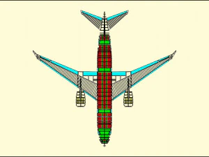 Boeing 787-800 Dreamliner Solid Assembly Model 3D Model