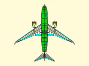 Boeing 787-800 Dreamliner Solid Assembly Model 3D मॉडल