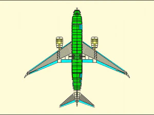 Boeing 787-800 Dreamliner Solid Assembly Model 3D Model