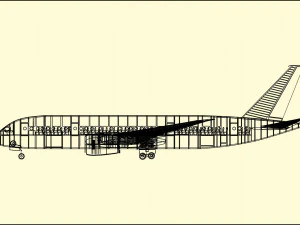 Boeing 787-800 Dreamliner Solid Assembly Model 3D Model