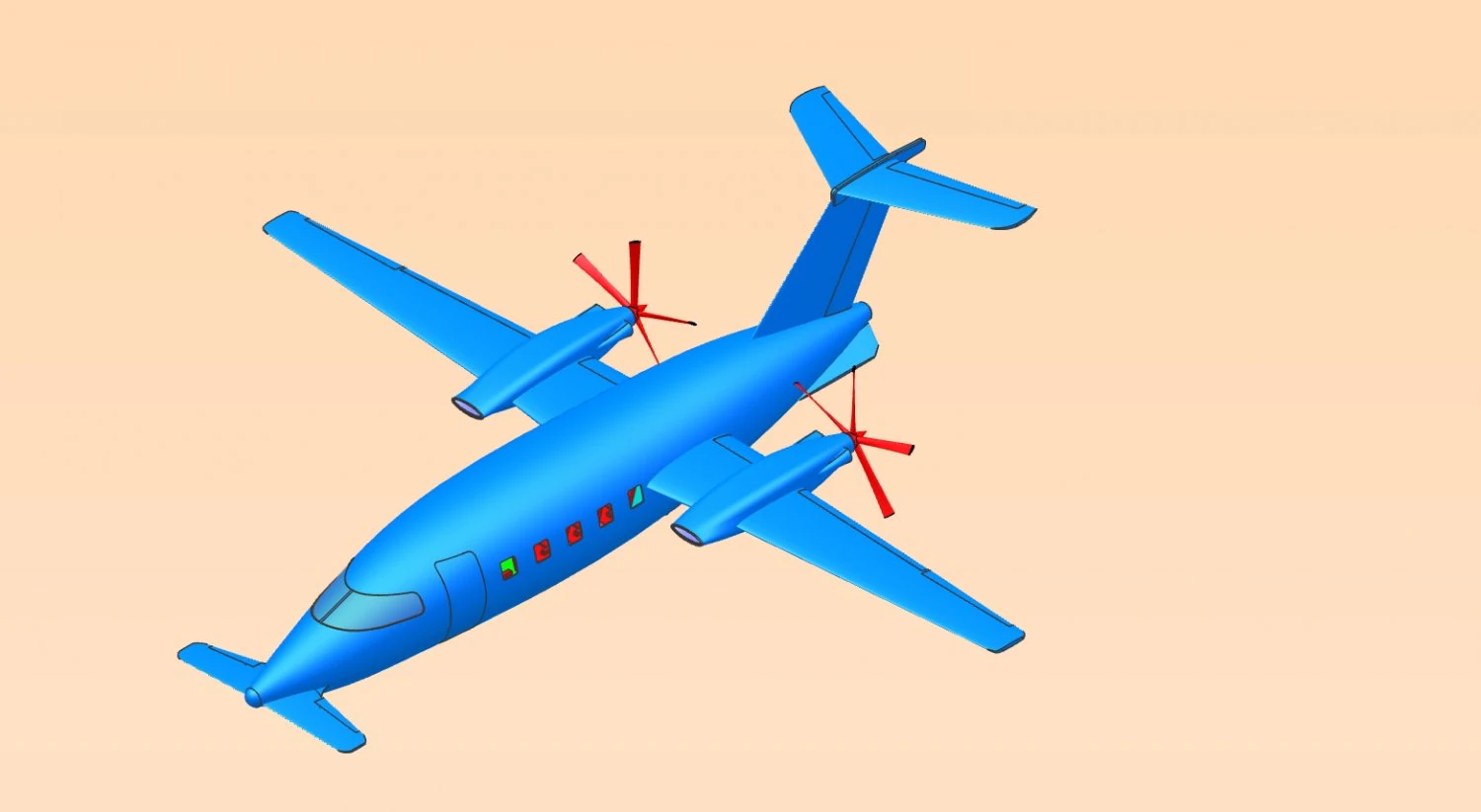 Piaggio Avanti Aircraft Solid Assembly Model 3D Model .c4d .max .obj .3ds .fbx .stl .blend 