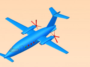 Piaggio Avanti Aircraft Solid Assembly Model Modelo 3D