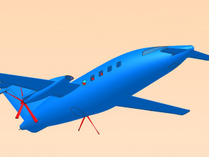Piaggio Avanti Aircraft Solid Assembly Model 3D 모델