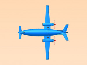 Piaggio Avanti Aircraft Solid Assembly Model 3D 모델