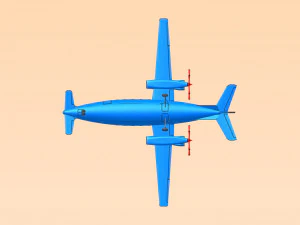 Piaggio Avanti Aircraft Solid Assembly Model 3D Model