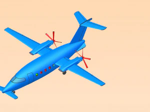 Piaggio Avanti Aircraft Solid Assembly Model 3D Model