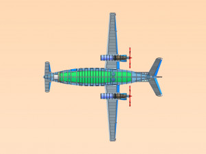 Piaggio Avanti Aircraft Solid Assembly Model 3D 모델