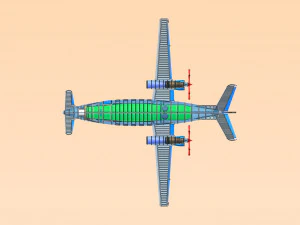 Piaggio Avanti Aircraft Solid Assembly Model 3D Model