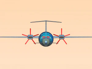 Piaggio Avanti Aircraft Solid Assembly Model 3D Model