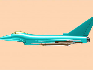 Euro Fighter Typhoon Solid Assembly Model Model 3D