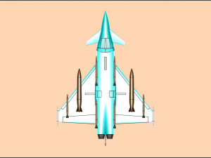 Euro Fighter Typhoon Solid Assembly Model Model 3D