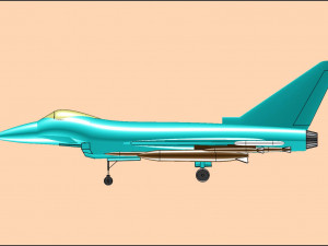 Euro Fighter Typhoon Solid Assembly Model Model 3D
