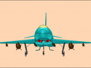 Euro Fighter Typhoon Solid Assembly Model Model 3D