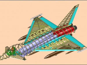 Euro Fighter Typhoon Solid Assembly Model Model 3D
