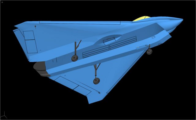 Boeing X-32 Aircraft Solid Assembly Model 3D Модель .c4d .max .obj .3ds .fbx .stl .blend 