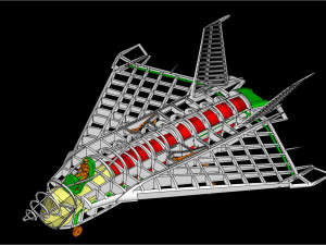 Boeing X-32 Aircraft Solid Assembly Model 3D Модель