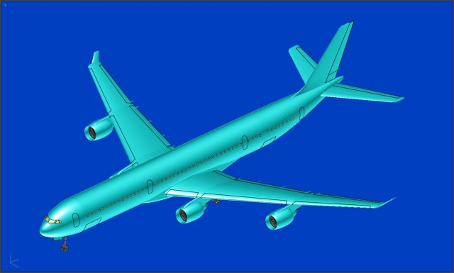 Airbus A340-600 Aircraft Solid Assembly Model 3D Model .c4d .max .obj .3ds .fbx .stl .blend 