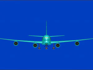 Airbus A340-600 Aircraft Solid Assembly Model 3D Model