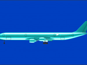 Airbus A340-600 Aircraft Solid Assembly Model 3D Model