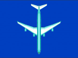 Airbus A340-600 Aircraft Solid Assembly Model 3D Model